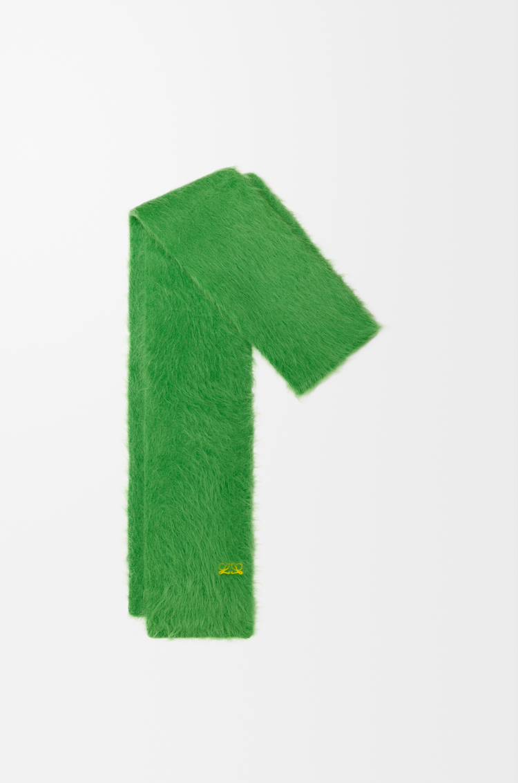 LOEWE Bufanda en alpaca Verde