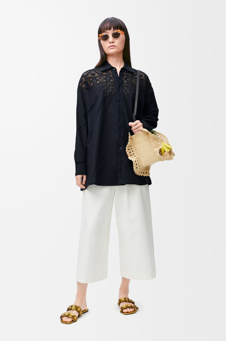 LOEWE Shirt in cotton Navy Blue