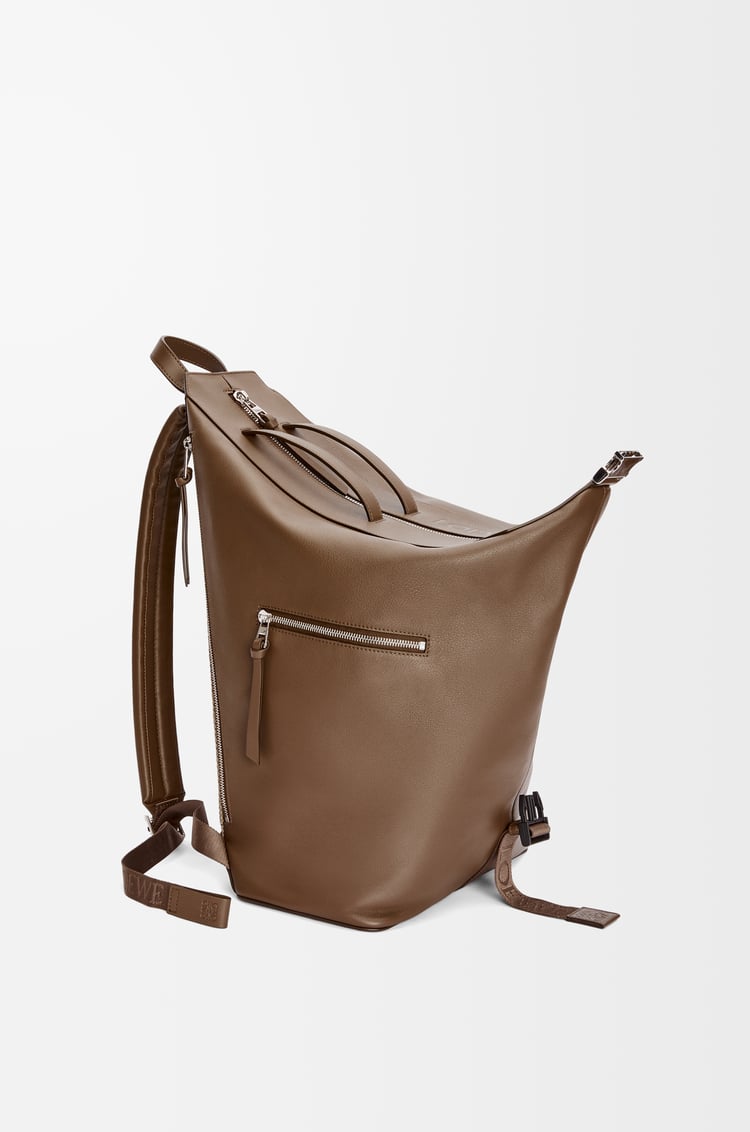 LOEWE Convertible backpack in classic calfskin Winter Brown