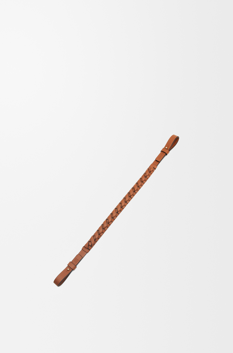 LOEWE 우븐 스파이럴 스트랩 - 클래식 카프스킨 탠