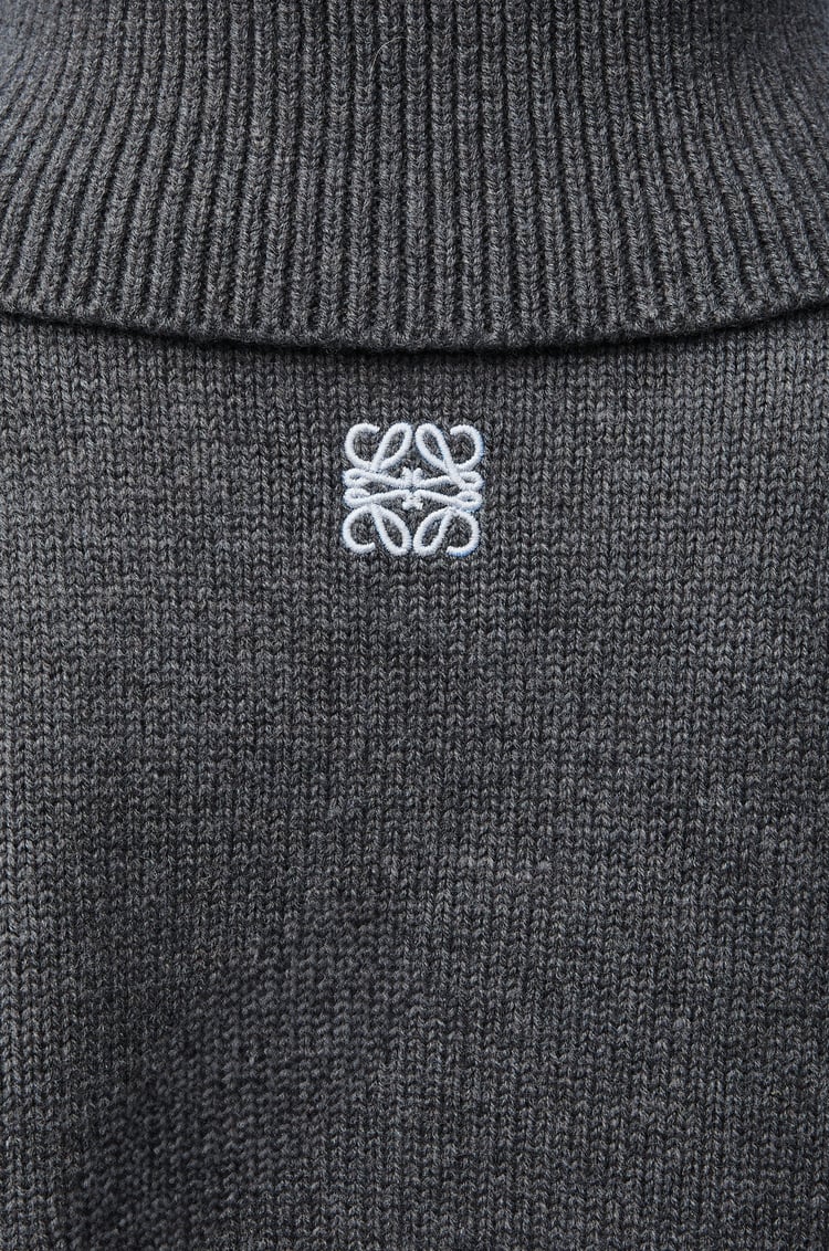 LOEWE Polo sweater in wool Grey Melange