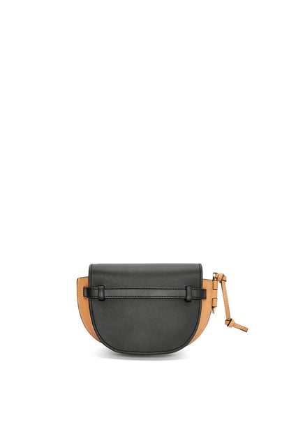 LOEWE Mini Gate Dual bag in soft calfskin and jacquard 黑色/暖沙色 plp_rd