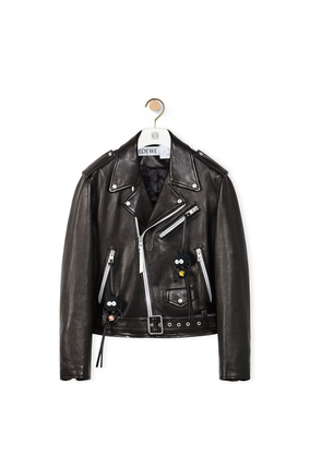 LOEWE Kaonashi biker jacket in nappa Black plp_rd