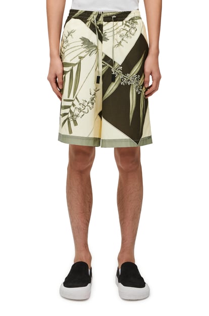 LOEWE Shorts in cotton and silk Antrachite/Multicolor plp_rd