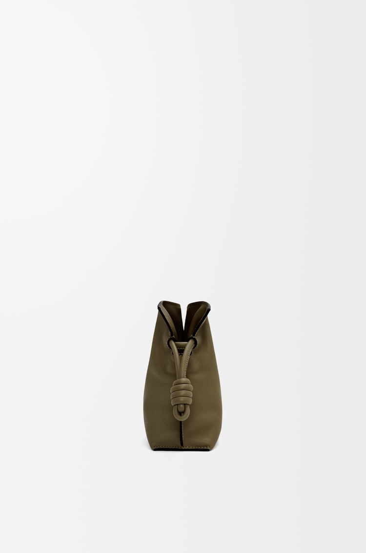 LOEWE Mini Flamenco clutch in nappa calfskin Dark Khaki