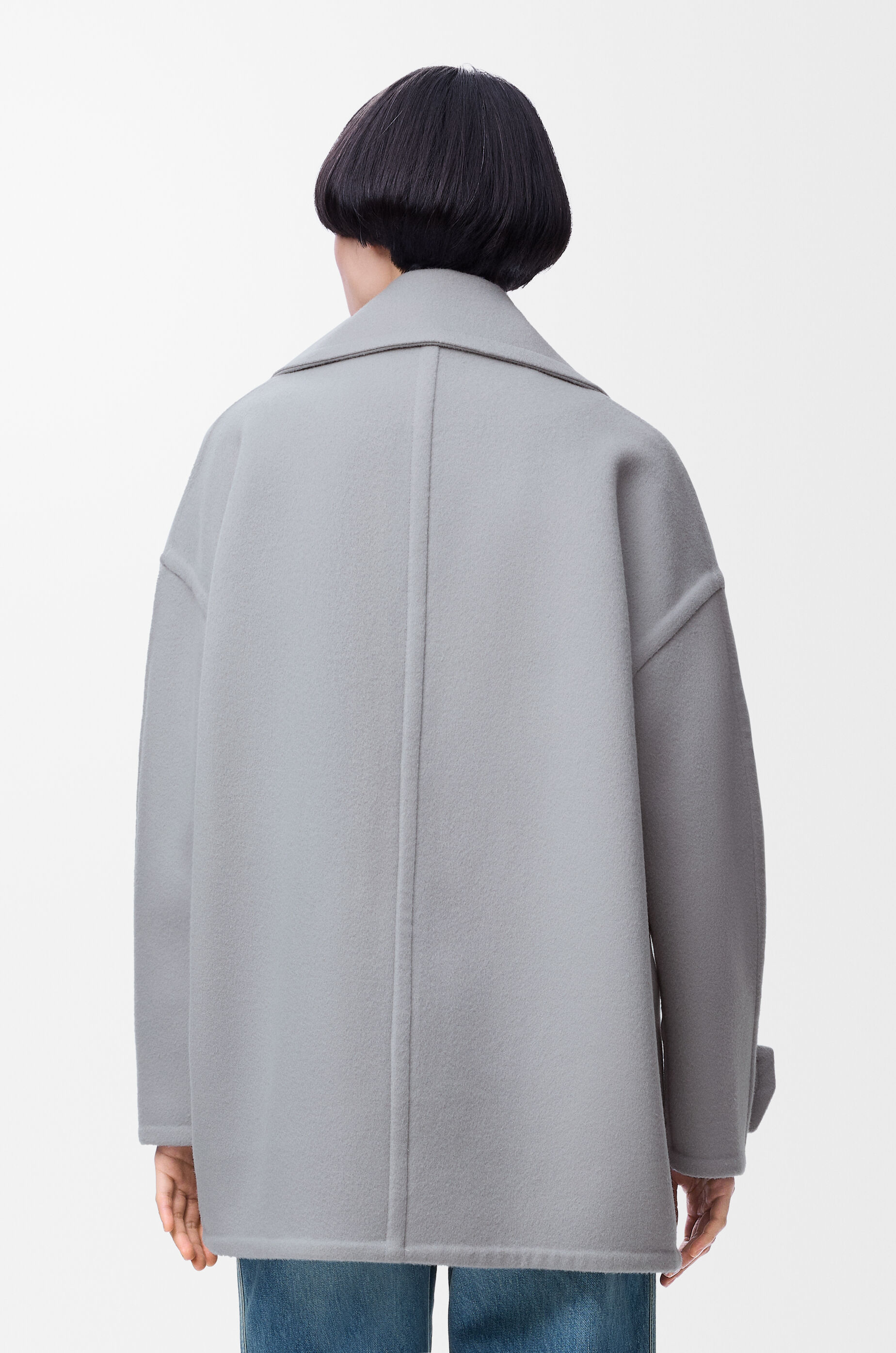 Pebble peacoat in wool Grey - LOEWE Pebble peacoat in wool Grey - LOEWE