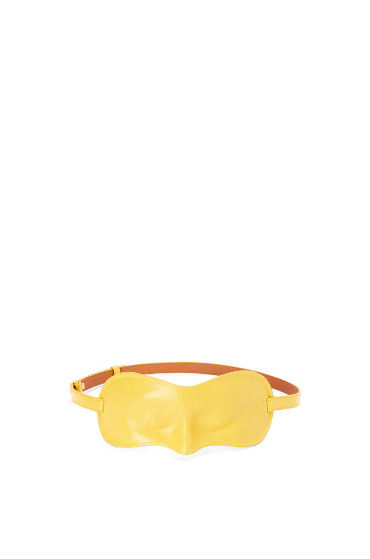 LOEWE Cinturón Mask en piel de ternera clásica Amarillo/Oro pdp_rd