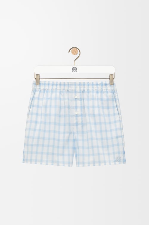 LOEWE Shorts in cotton White/Blue plp_rd