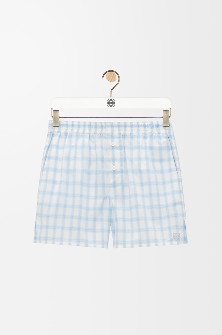 LOEWE Shorts in cotton White/Blue