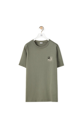 LOEWE Camiseta en algodón con anagrama Verde Militar Viejo plp_rd