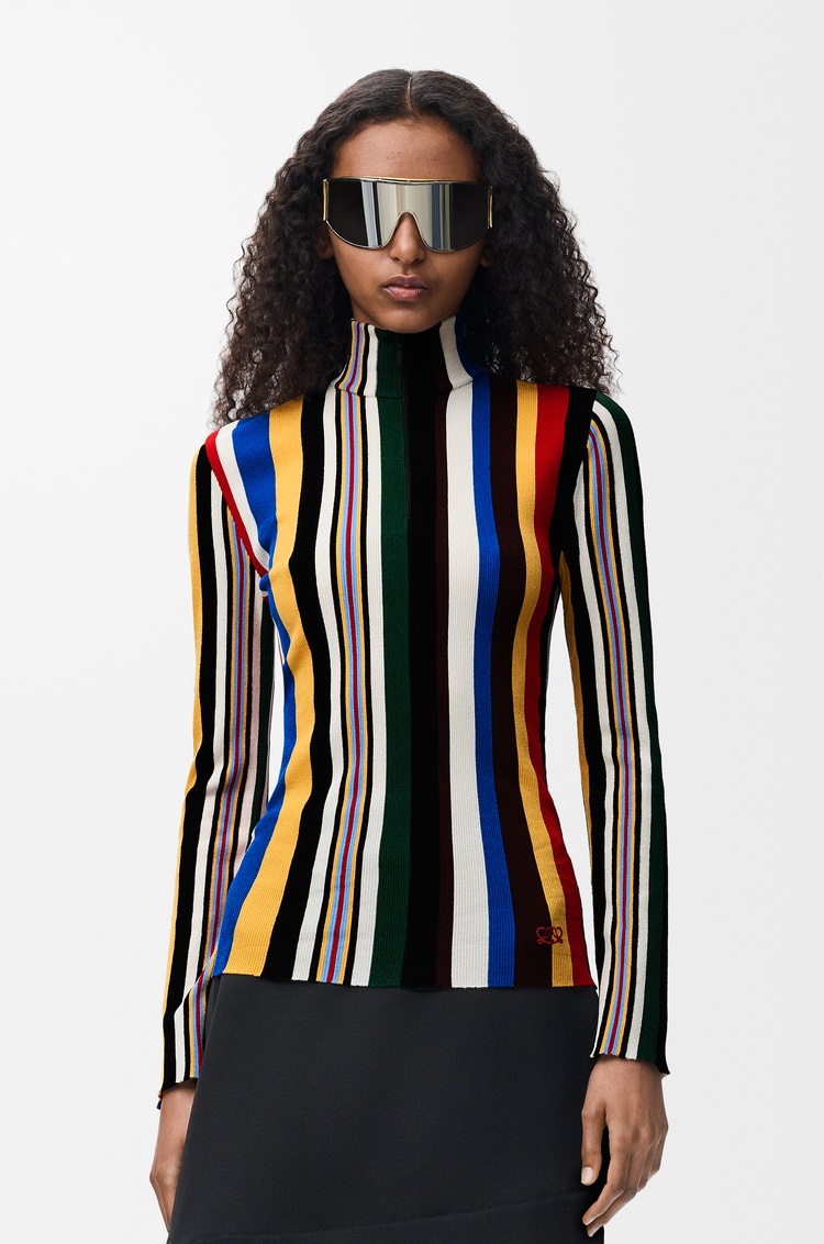 LOEWE トップス（ストレッチレーヨンブレンド） レッド/マルチカラー