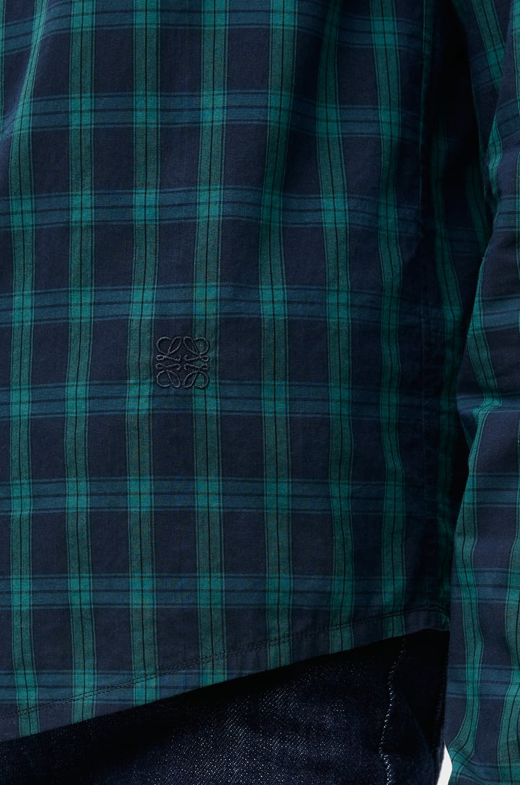 LOEWE Camisa en algodón Azul Marino/Verde