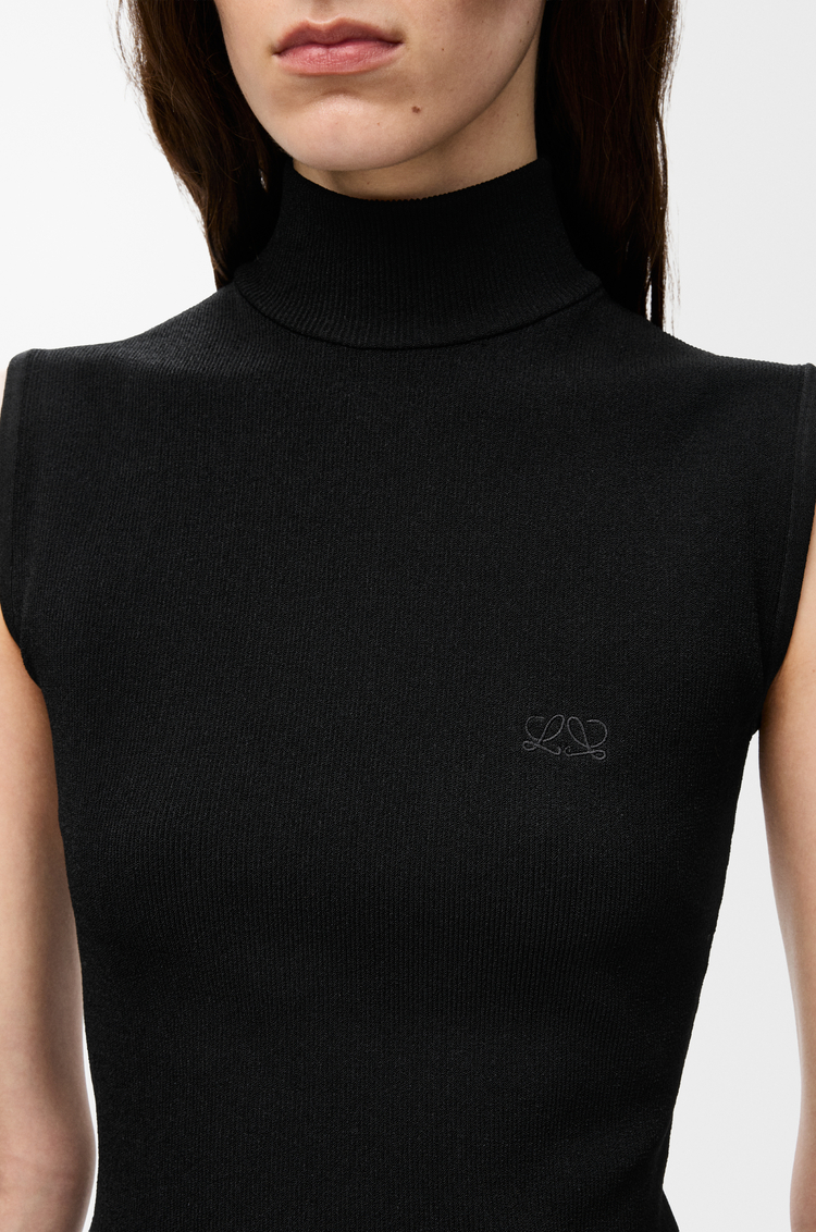 LOEWE Sleeveless top in viscose blend Black