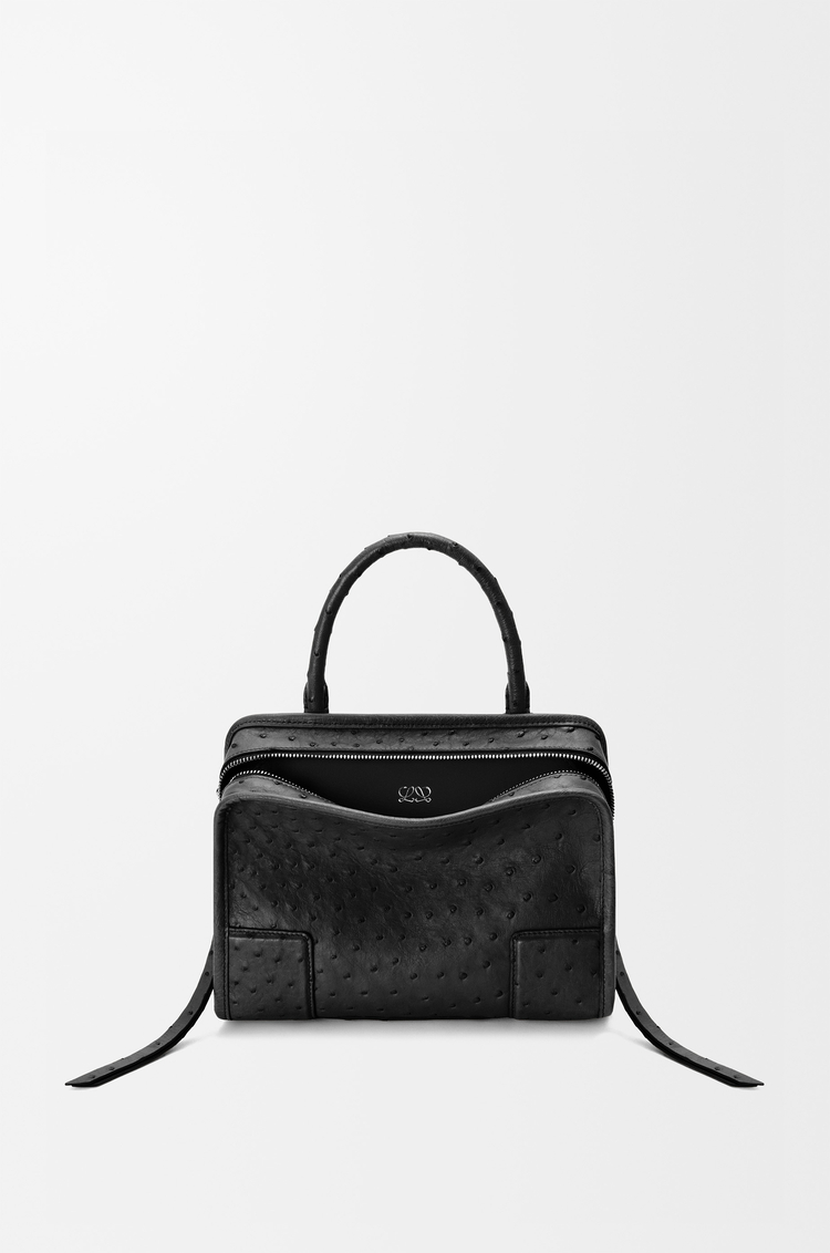 LOEWE Petit sac Amazona 180 en cuir d'autruche Noir