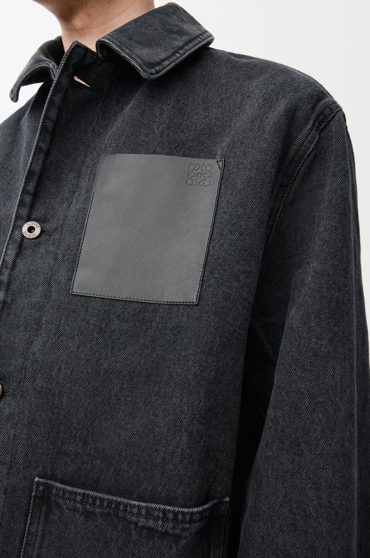 LOEWE Veste utilitaire en denim Noir