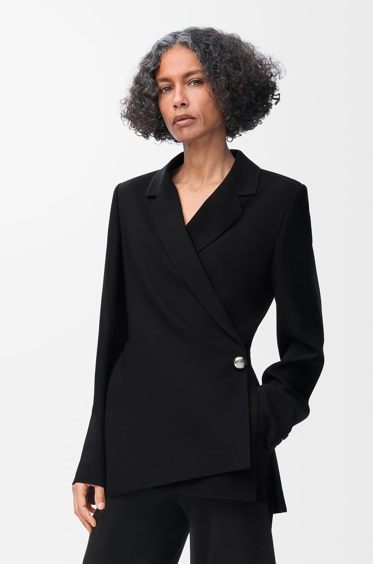 LOEWE Chaqueta en mezcla de viscosa elástica Negro