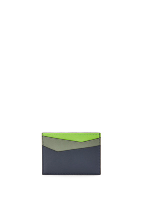 LOEWE Puzzle plain cardholder in classic calfskin Apple Green/Deep Navy plp_rd