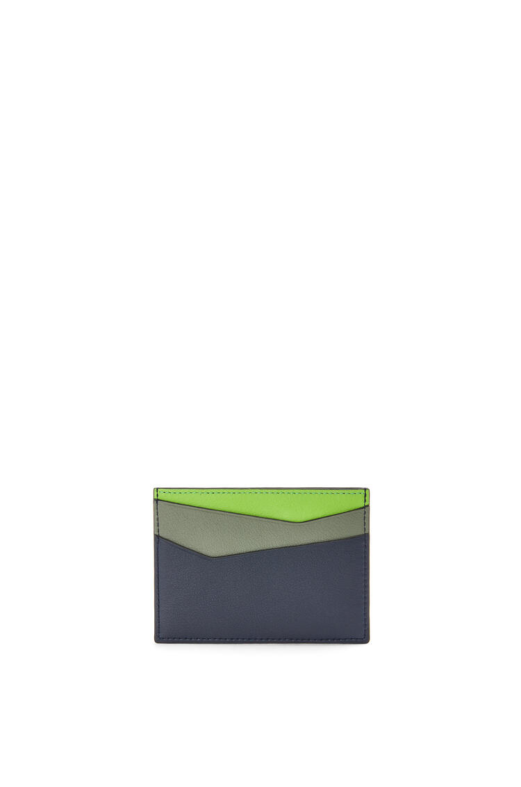 LOEWE Puzzle plain cardholder in classic calfskin Apple Green/Deep Navy pdp_rd