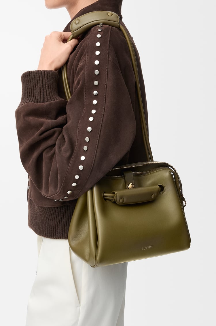 LOEWE Small Madrid bag in supple calfskin Olive