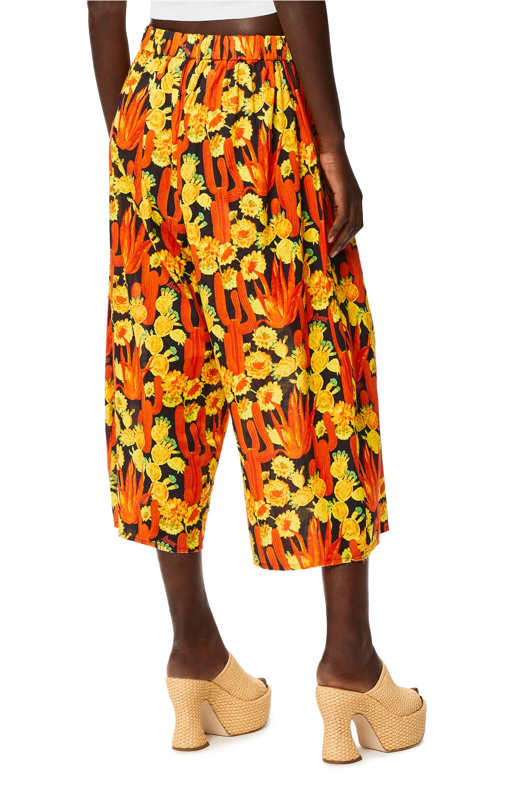 Printed cropped trousers Clearance