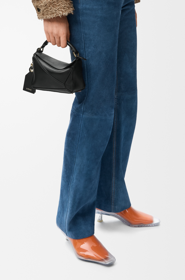 LOEWE Mini Featherlight Puzzle bag in nappa lambskin Black