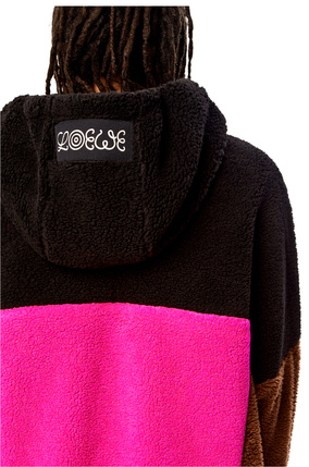 LOEWE Patchwork zip up hoodie in fleece Multicolor