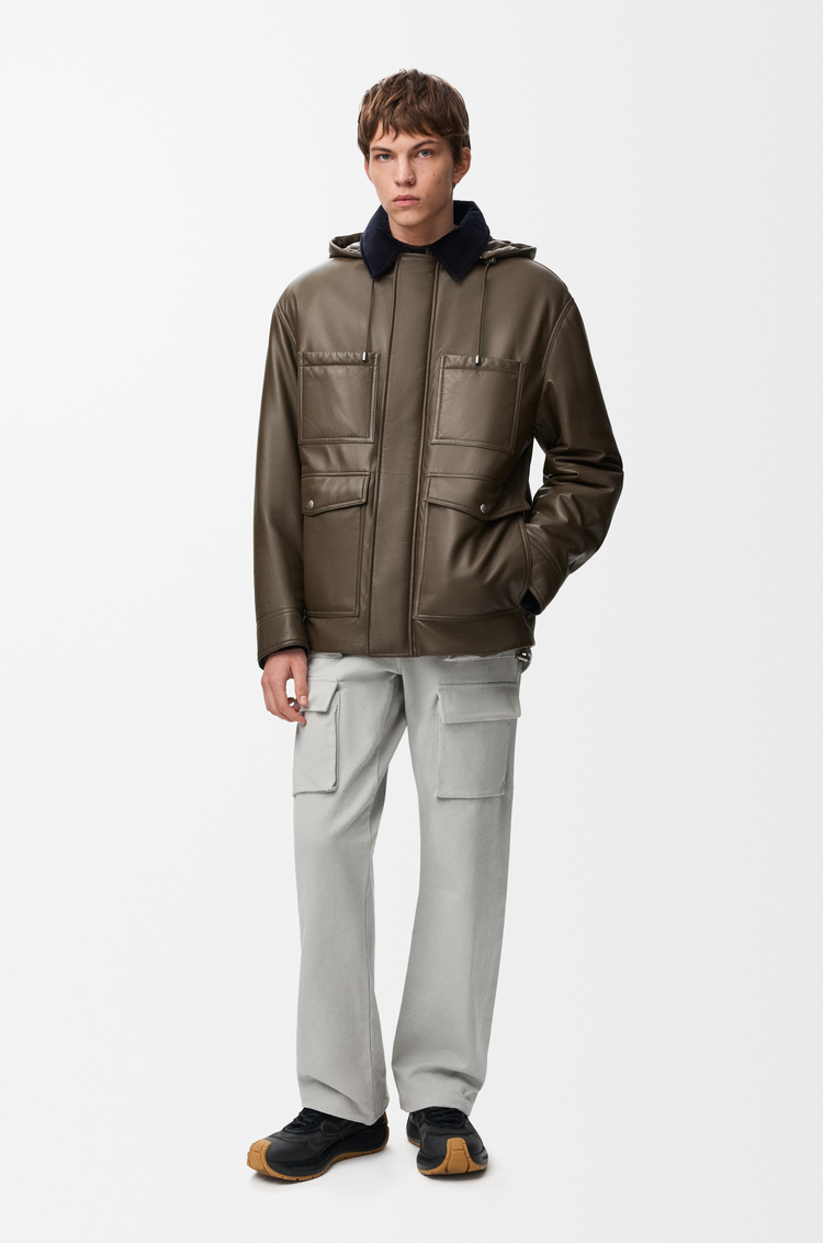 LOEWE 棉质工装长裤 灰色