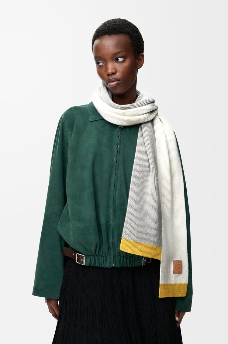 LOEWE アシンメトリー スカーフ（ウール） マスタード/ブロンズ