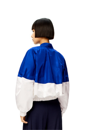LOEWE Bomber jacket in silk and polyester Blue Klein plp_rd
