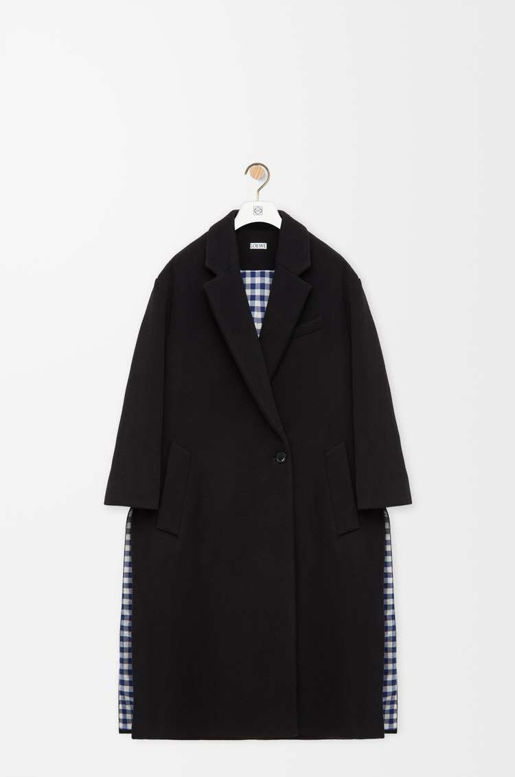 LOEWE Abrigo en lana y cashmere Negro