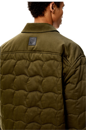 LOEWE Quilted overshirt in cotton Khaki Green plp_rd