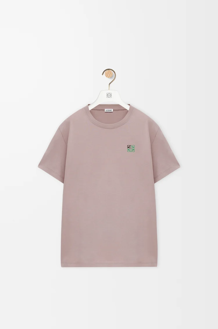 LOEWE T-shirt in cotone vestibilità regular Rosa Chiaro