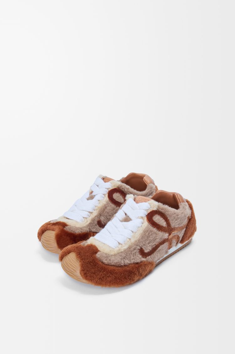 LOEWE Ballet Runner 2.0 in shearling Tan Multitone