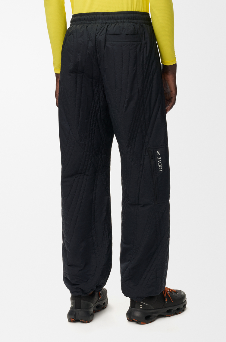 LOEWE Quilted trousers in technical shell Black