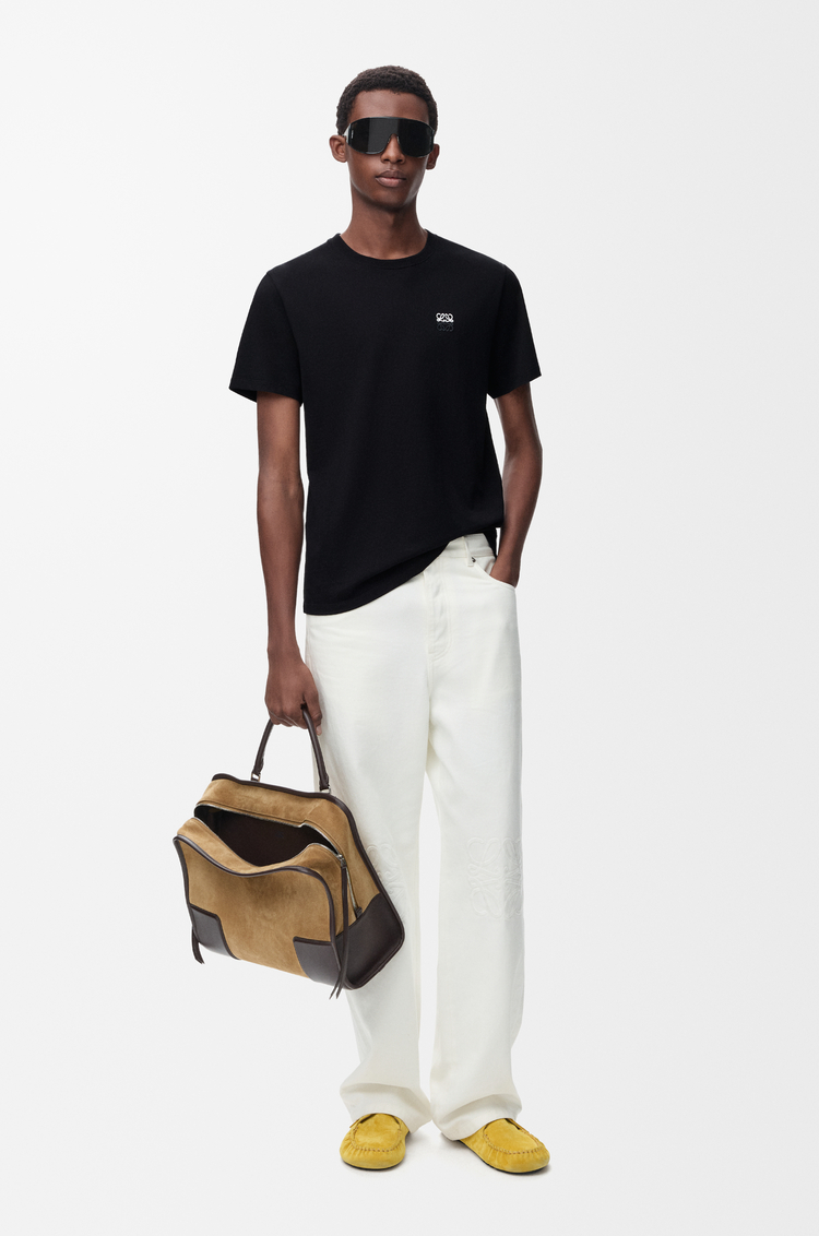 LOEWE Camiseta de corte regular en algodón Negro