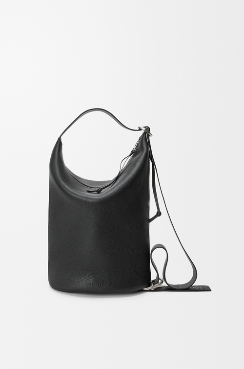 LOEWE Loop bucket in supple grained calfskin Black