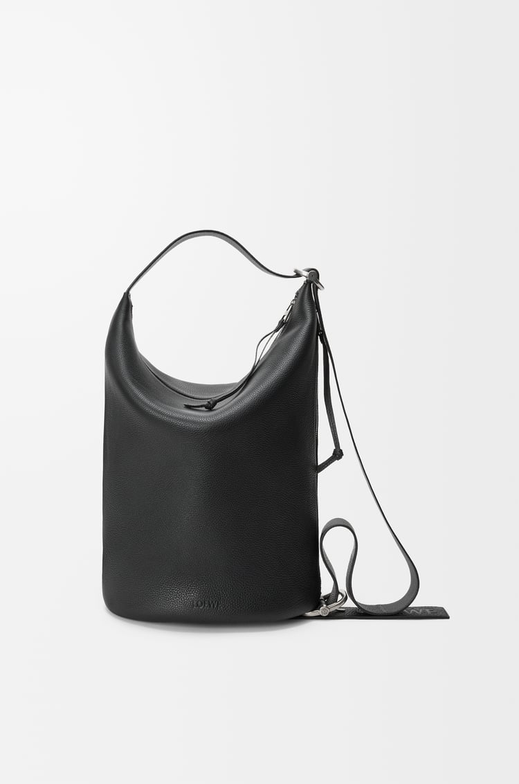 LOEWE Loop bucket in supple grained calfskin Black