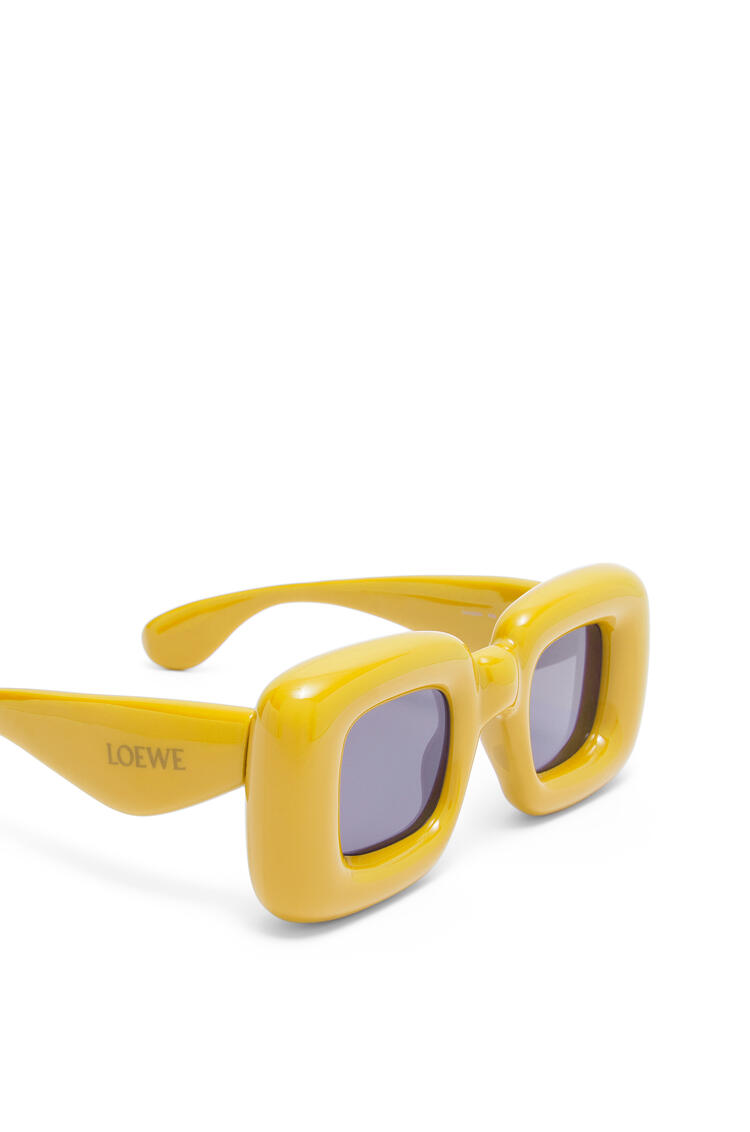 LOEWE Inflated rectangular sunglasses in acetate Yellow