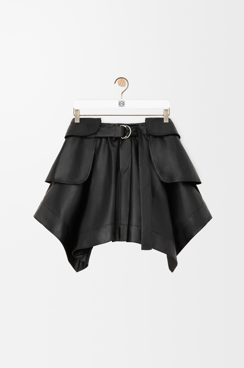 LOEWE Cargo skirt in nappa lambskin Black