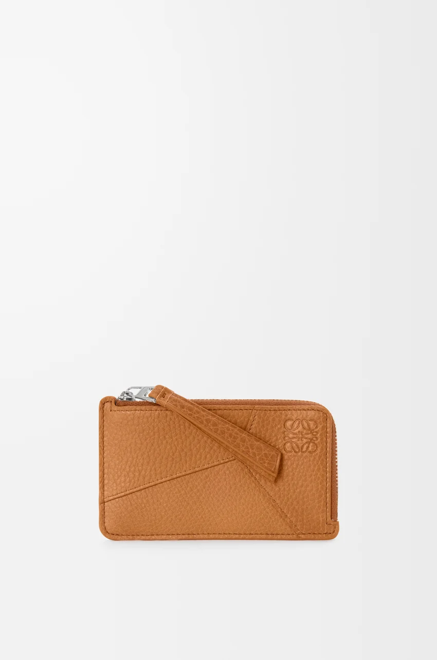 Puzzle coin cardholder in supple grained calfskin