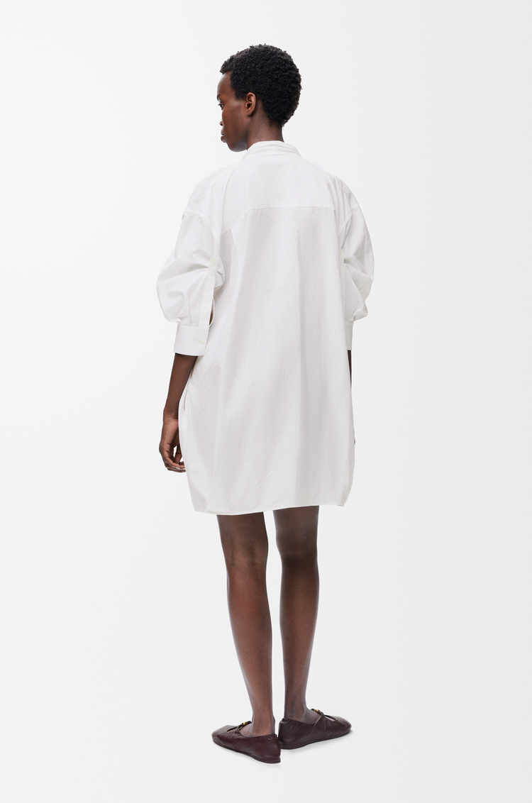 LOEWE Draped dress in cotton White