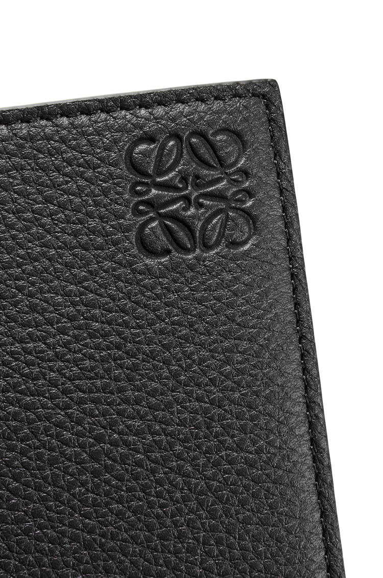 LOEWE Bifold coin wallet in soft grained calfskin Black