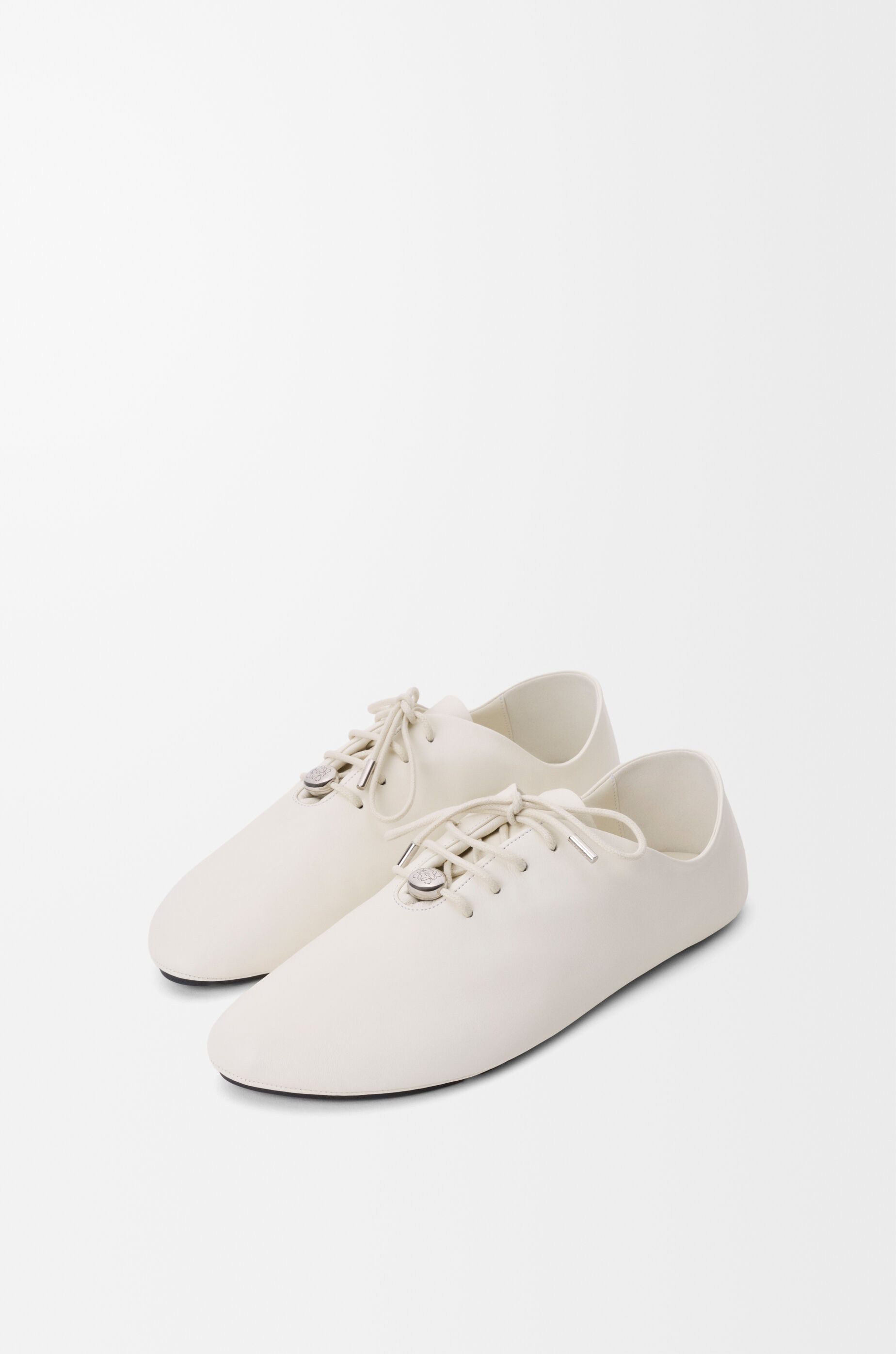Pebble Soft lace-up in nappa calfskin White - LOEWE USA Official