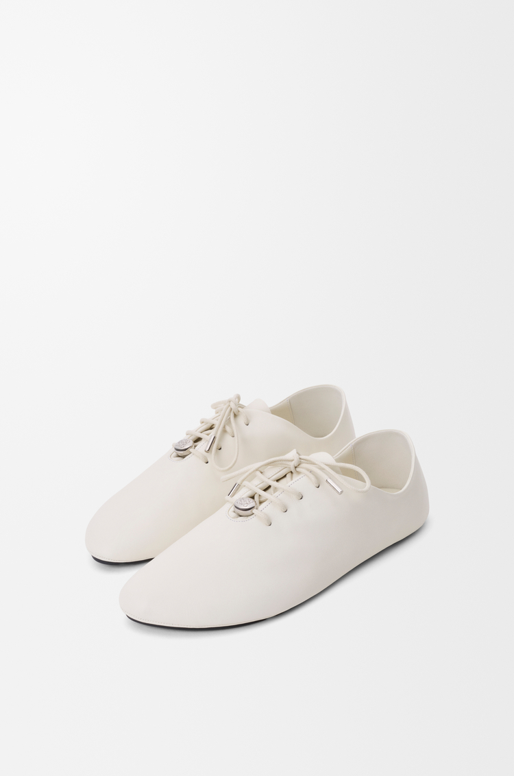 LOEWE Pebble Soft lace-up in nappa calfskin White