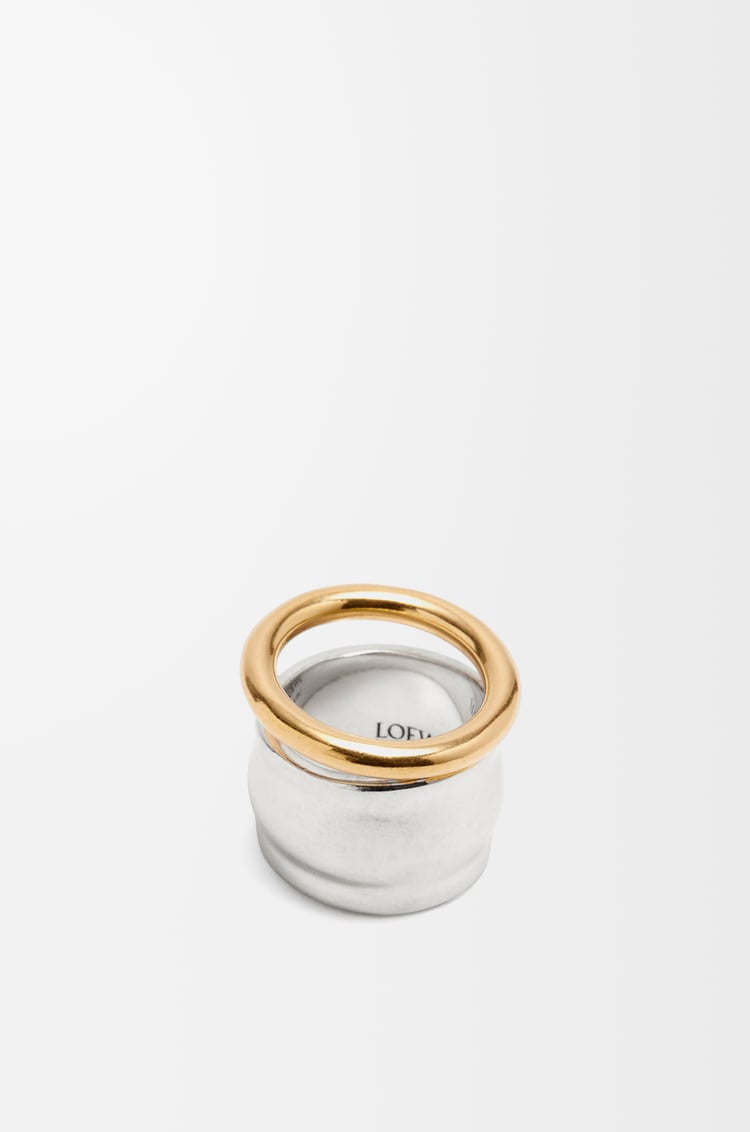 LOEWE Nappa knot ring in sterling silver Silver/Gold