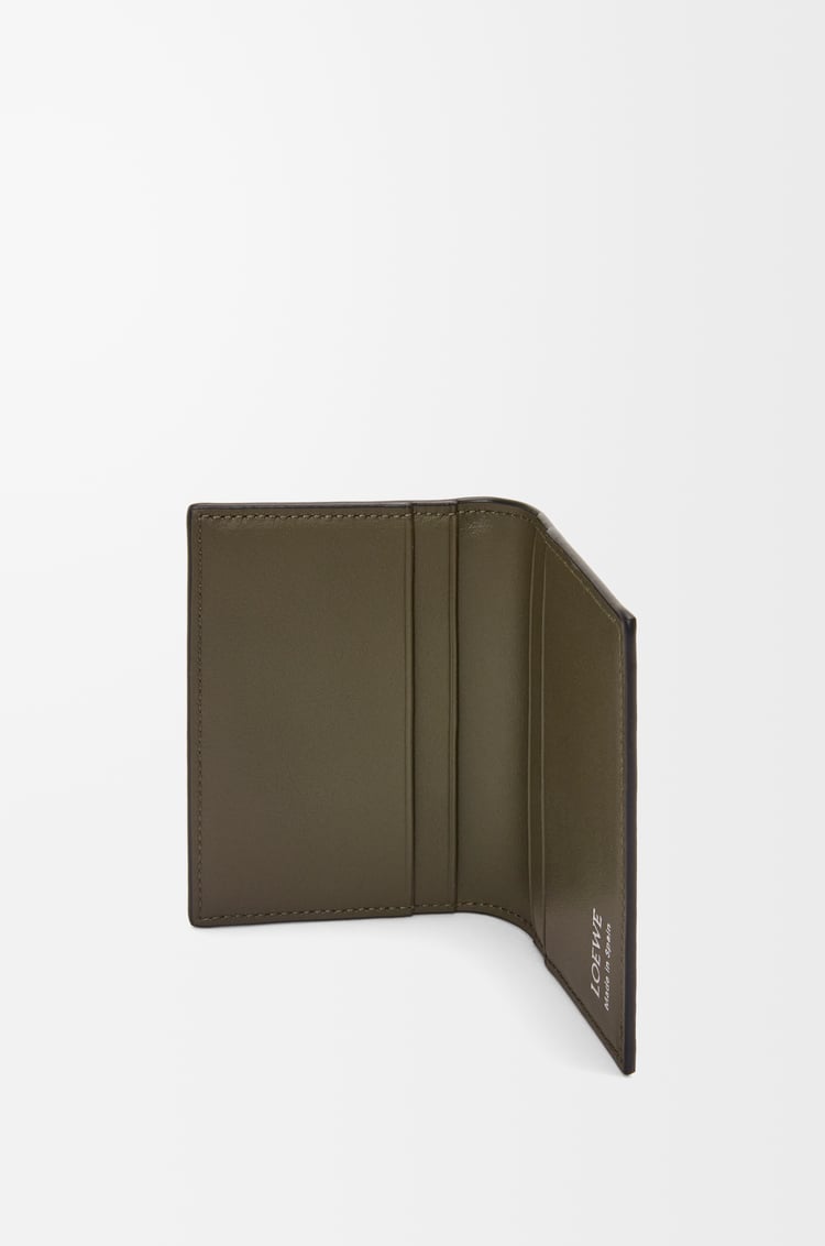 LOEWE Slim bifold cardholder in shiny nappa calfskin Black/Dark Khaki
