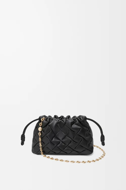 LOEWE Mini Flamenco purse in pinched nappa calfskin Black