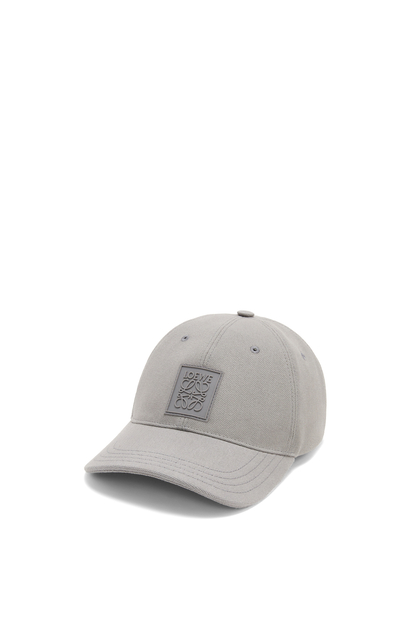 LOEWE Patch cap in canvas Pearl Grey