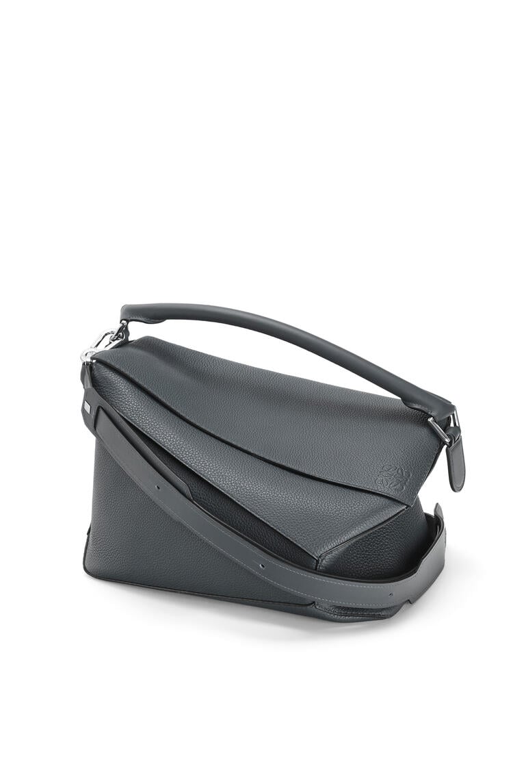 LOEWE Large Puzzle Edge bag in grained calfskin Anthracite