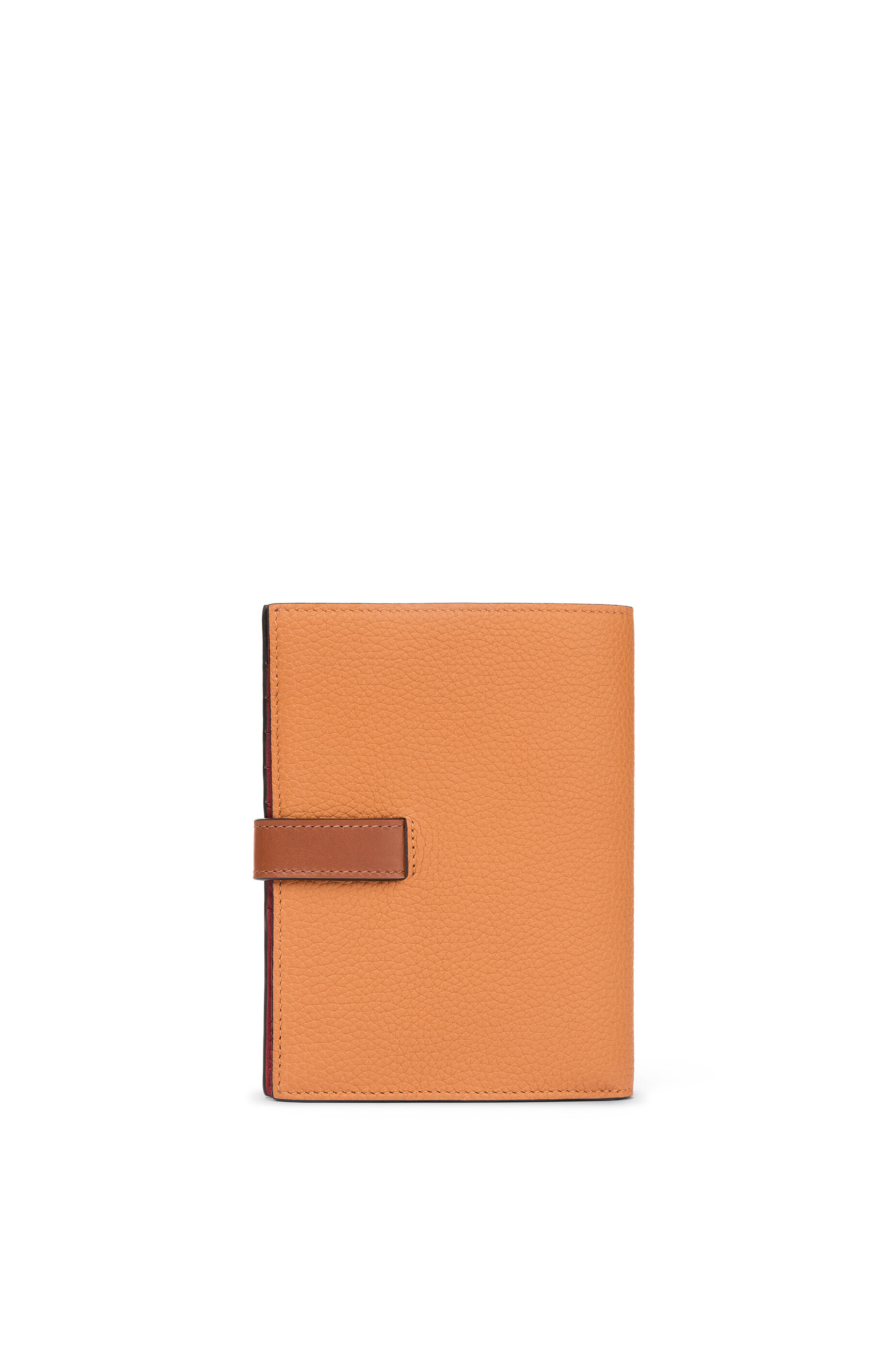 LOEWE MEDIUM VERTICAL WALLET  黄色 Medium vertical wallet in soft grained calfskin Beige - LOEWE USA